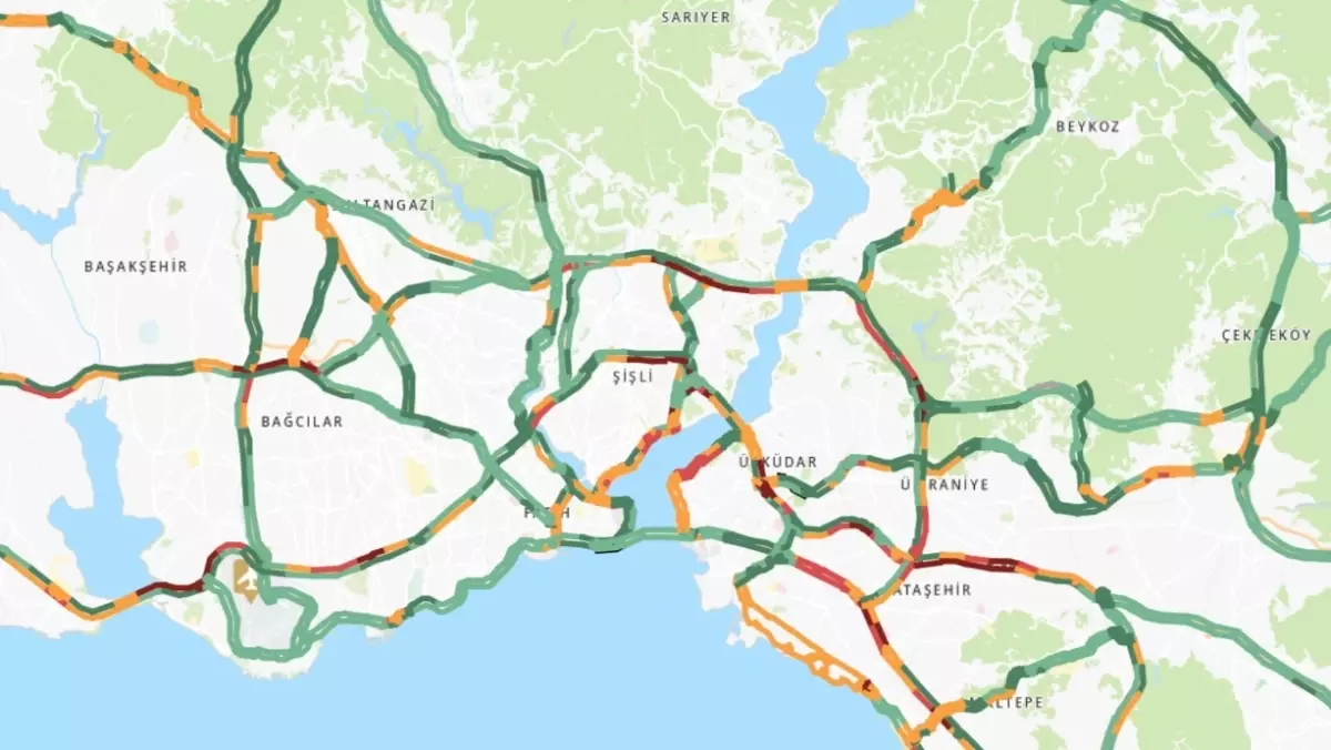İstanbul'da 5 Temmuz Trafik Durumu: Yoğunluk Kaç Yüzde? [CANLI HARİTA]