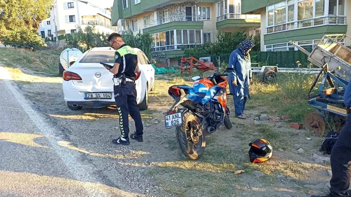 Erdek'te Motosiklet Kazası: Sürücü Hafif Yaralandı