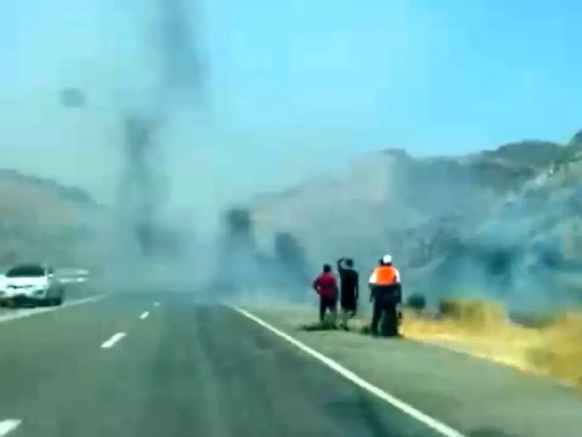 Siirt'te Ağaçlık Alanda Yangın Çıktı