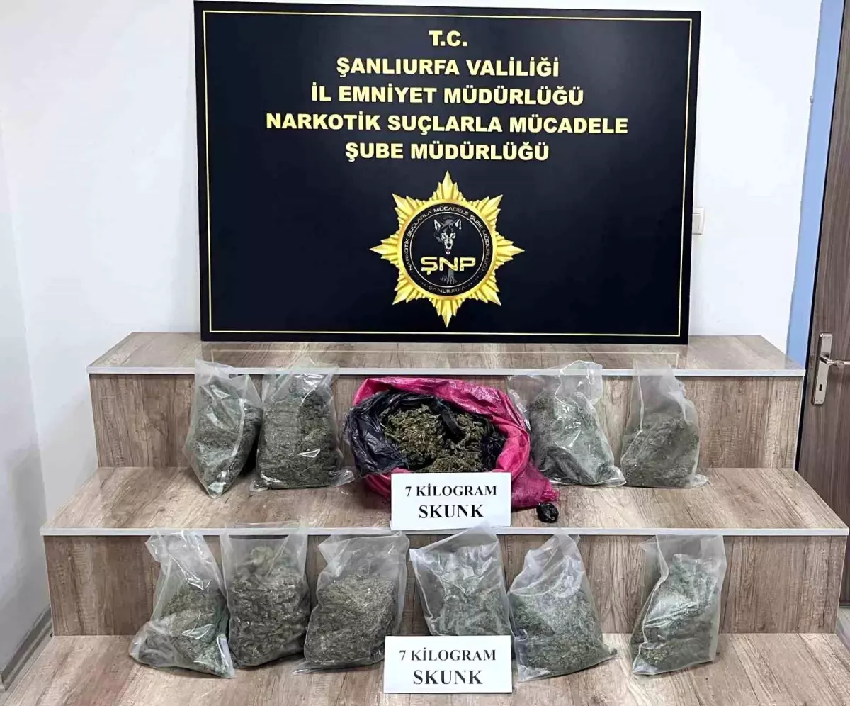 Siverek'te Uyuşturucu Operasyonu: 7 Kilogram Skunk Ele Geçirildi