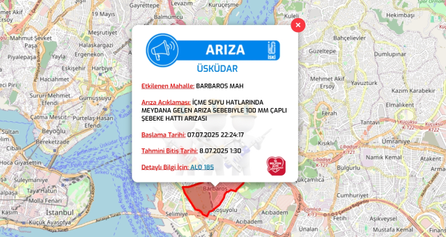 İstanbul ÜSKÜDAR su kesintisi! 7-8 Temmuz İSKİ Üsküdar su kesintisi ne zaman bitecek, sular ne zaman gelecek?