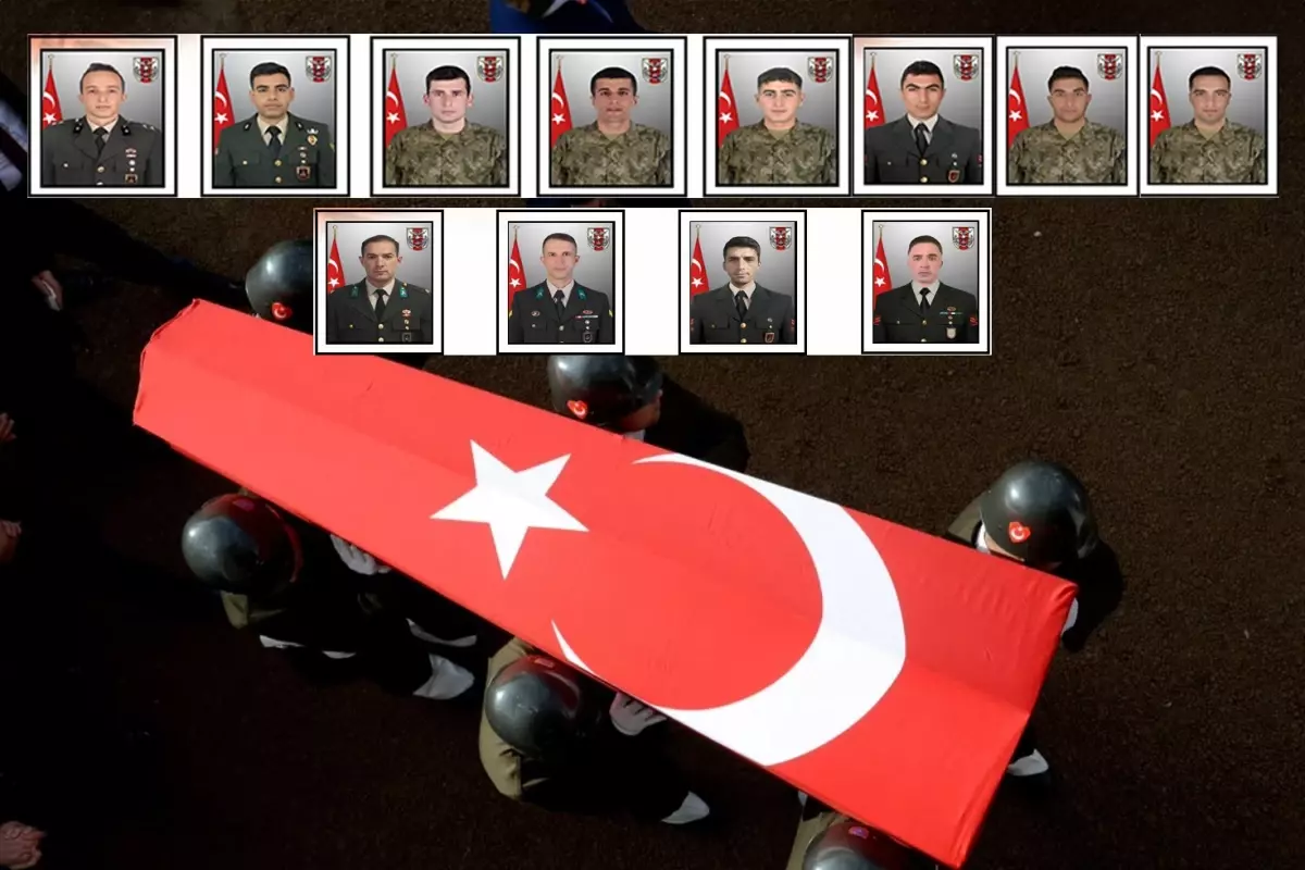 Şehit 12 askerimizin kimlikleri belli oldu