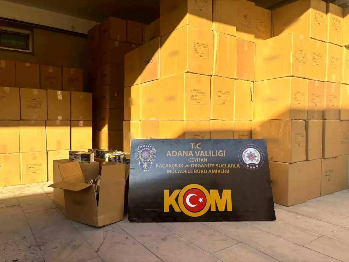 Adana'da 11 Milyon Kaçak Makaron Ele Geçirildi