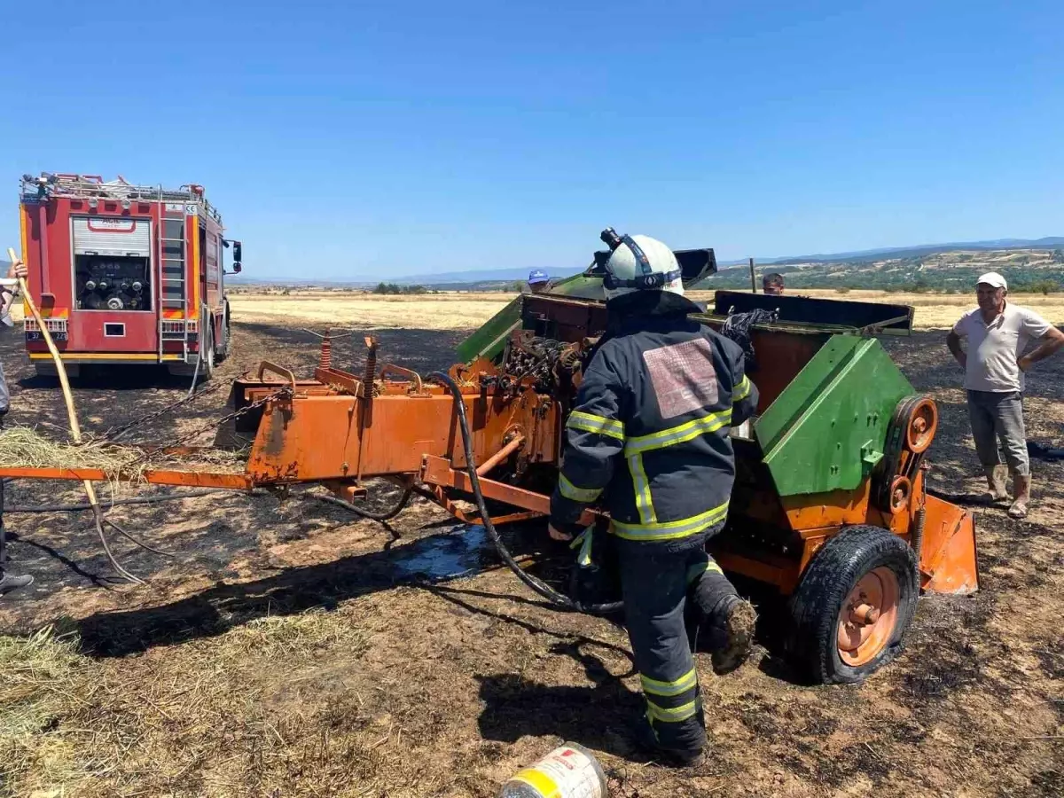 Kastamonu'da Balya Makinesinde Yangın Çıktı