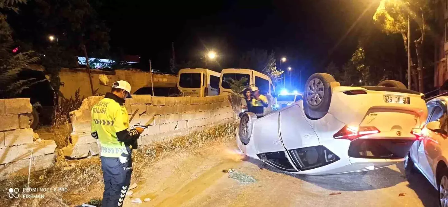 Burdur'da Takla Atan Otomobilin Sürücüsü Olay Yerinden Kaçtı
