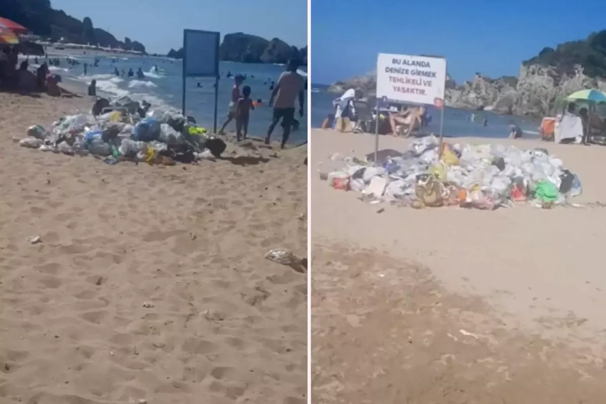 İstanbul'un meşhur plajı çöplerden geçilmiyor