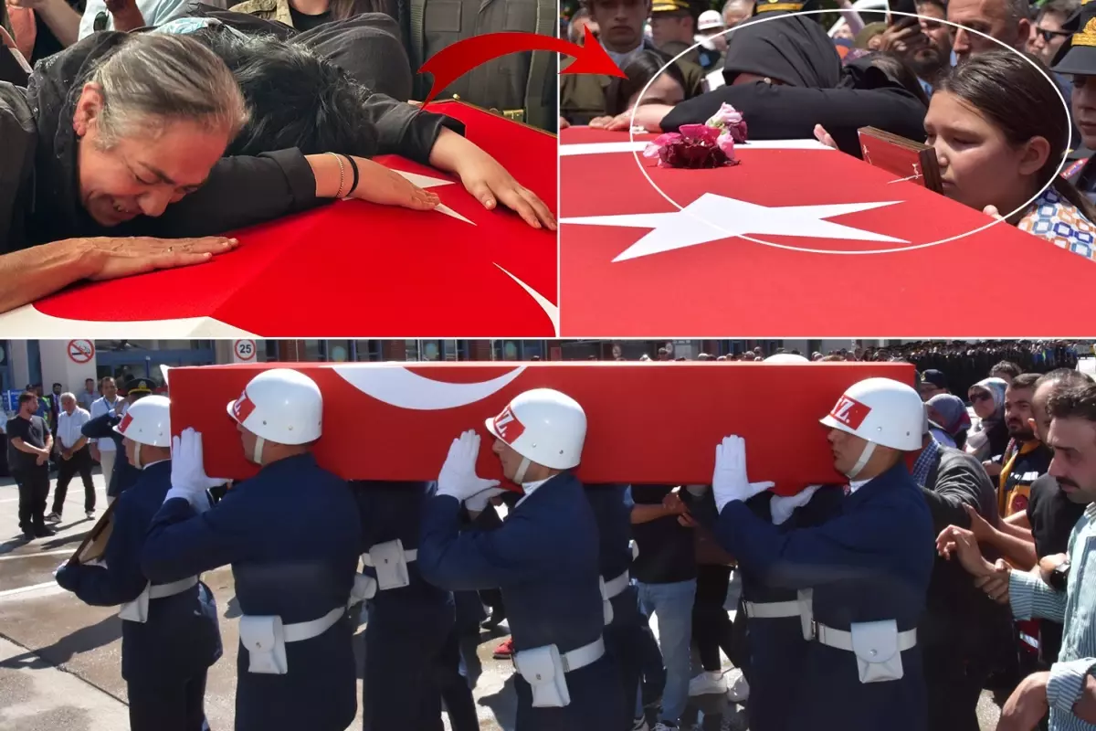 Türkiye kahramanlarını uğurluyor! Şehidin kızından herkesi ağlatan hareket