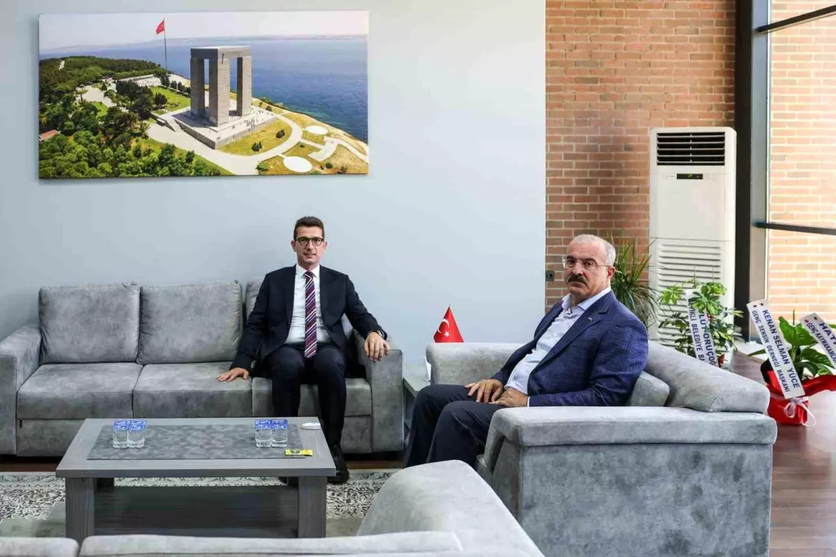 Çanakkale Valisi'nden Yeni Kaymakama Ziyaret