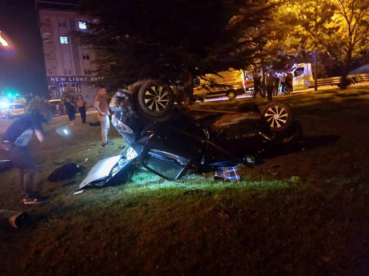 Nevşehir'de Kontrolden Çıkan Otomobil Takla Attı