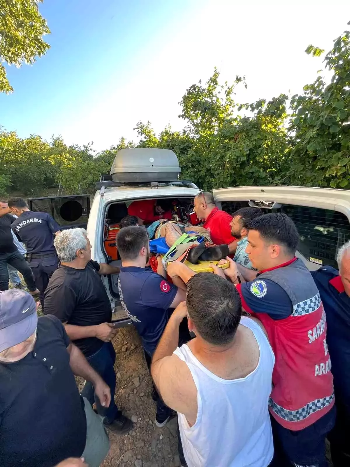 Sakarya'da Fındık Tarlasında Düşen İşçi Kurtarıldı