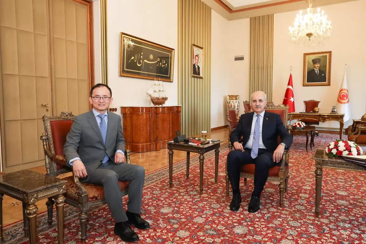 TBMM Başkanı Numan Kurtulmuş, Çin Büyükelçisi Jiang Xuebin'i Kabul Etti