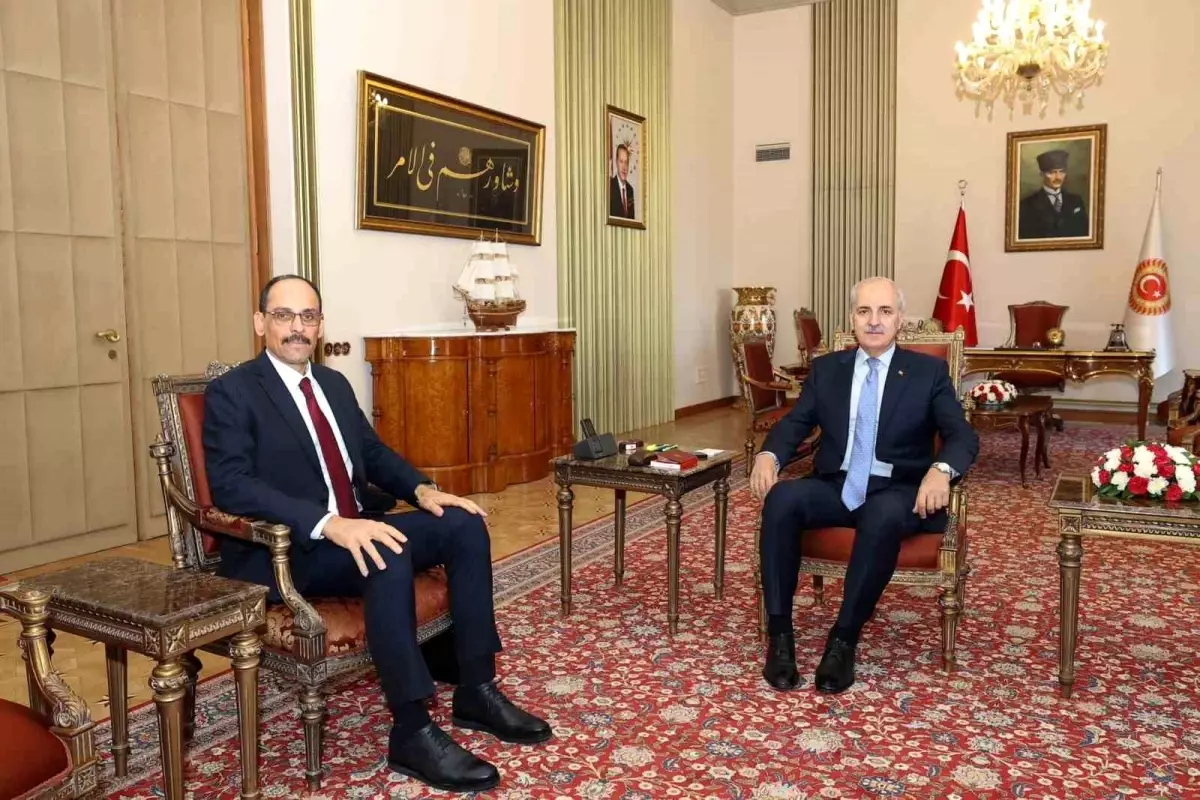 TBMM Başkanı Kurtulmuş'tan MİT Başkanı Kalın'a Ziyaret