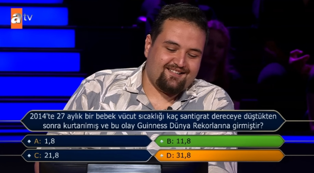 2014'te 27 aylık bir bebek vücut sıcaklığı kaç santigrat dereceye düştükten sonra kurtarılmış ve bu olay Guinness Dünya Rekorlarına girmiştir?