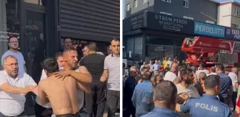 Atölye yangının söndürmeye giden itfaiyecilere, firma sahiplerinden saldırı