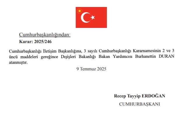 İletişim başkanı kim oldu? Yeni İletişim Başkanı Burhanettin Duran kimdir?