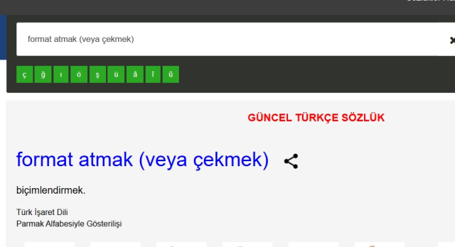 Sözlük tanımına göre format atmak hangi anlama gelir?