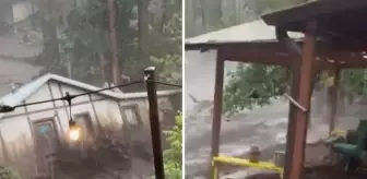 Teksas'ta mahalleler nehre döndü, evler oyuncak gibi sürüklendi