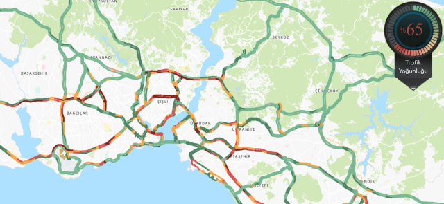 Trafik durumu haritası (CANLI) 10 Temmuz İstanbul'da trafik yoğunluğu yüzde kaç?