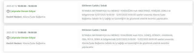 İstanbul BAYRAMPAŞA elektrik kesintisi! 12 Temmuz Bayrampaşa elektrik kesintisi ne zaman bitecek, elektrikler ne zaman gelecek? İstanbul BAYRAMPAŞA elektrik kesintisi! 12 Temmuz Bayrampaşa elektrik kesintisi ne zaman bitecek, elektrikler ne zaman gelecek?