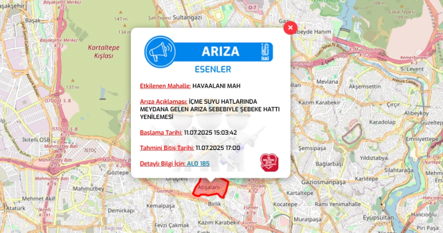 İstanbul ESENLER su kesintisi! 11-12 Temmuz İSKİ Esenler su kesintisi ne zaman bitecek, sular ne zaman gelecek?