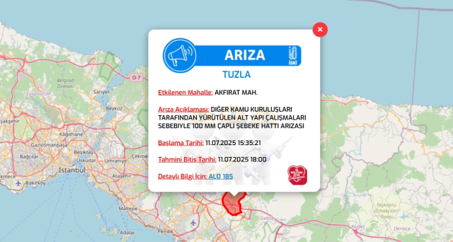 İstanbul TUZLA su kesintisi! 11-12 Temmuz İSKİ Tuzla su kesintisi ne zaman bitecek, sular ne zaman gelecek?
