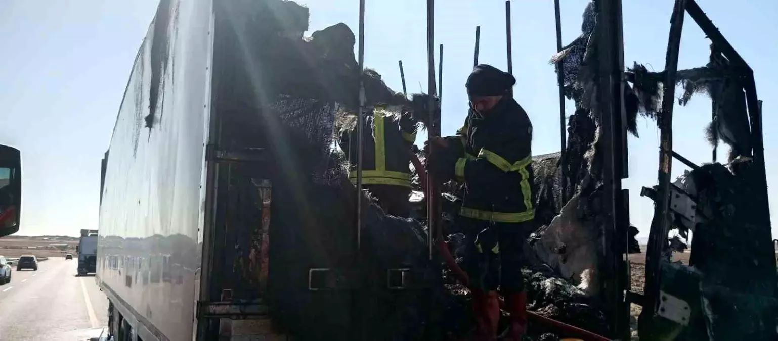 Siverek'te Dorse Yangını: Gıda Yüklü Tır Kullanılamaz Hale Geldi