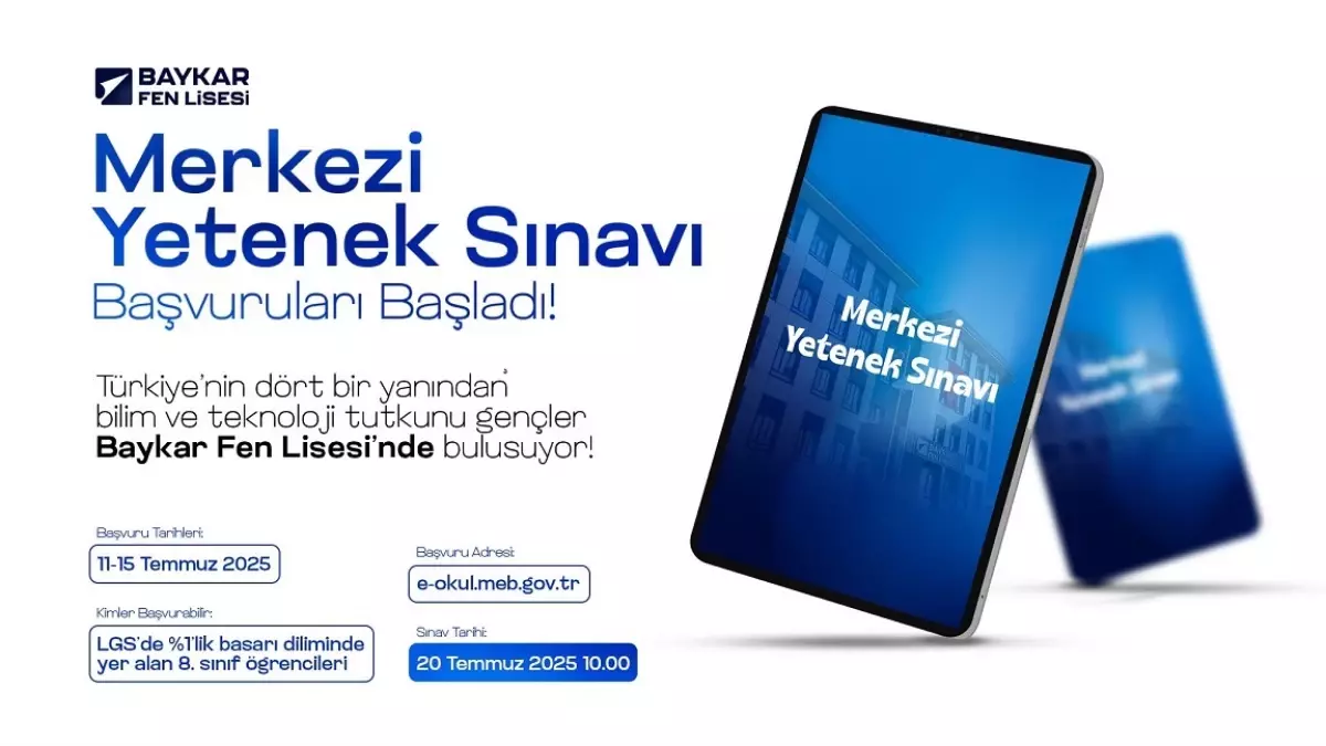 Baykar Fen Lisesi 2025-2026'da Öğrencilerini Bekliyor