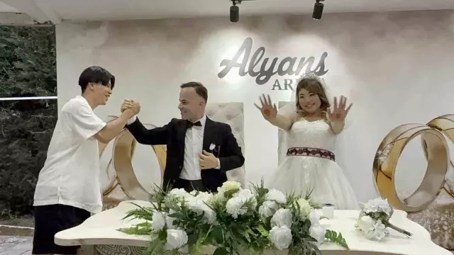 Bride came from Japan to Düzce: 13,000 kilometers of love