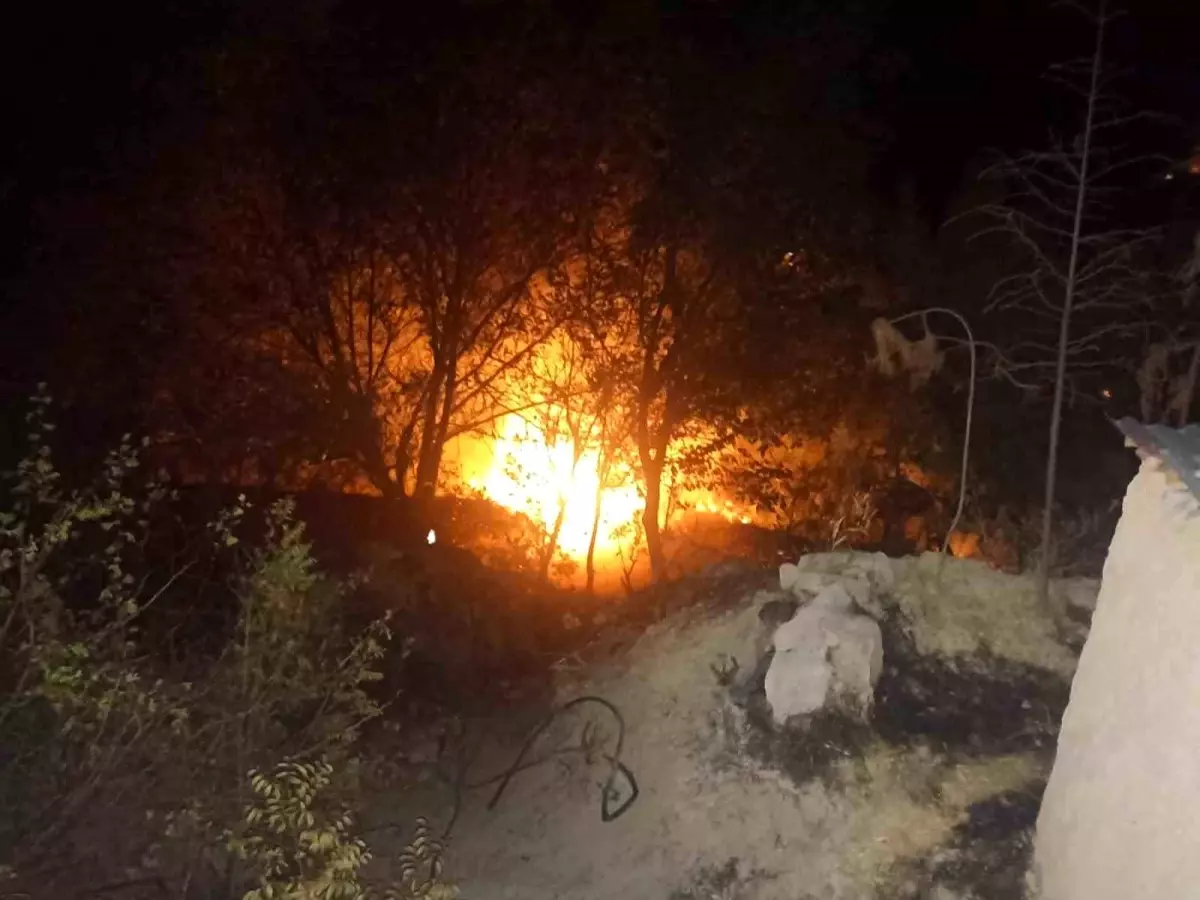 Malatya'da Bahçede Yangın Paniğe Neden Oldu