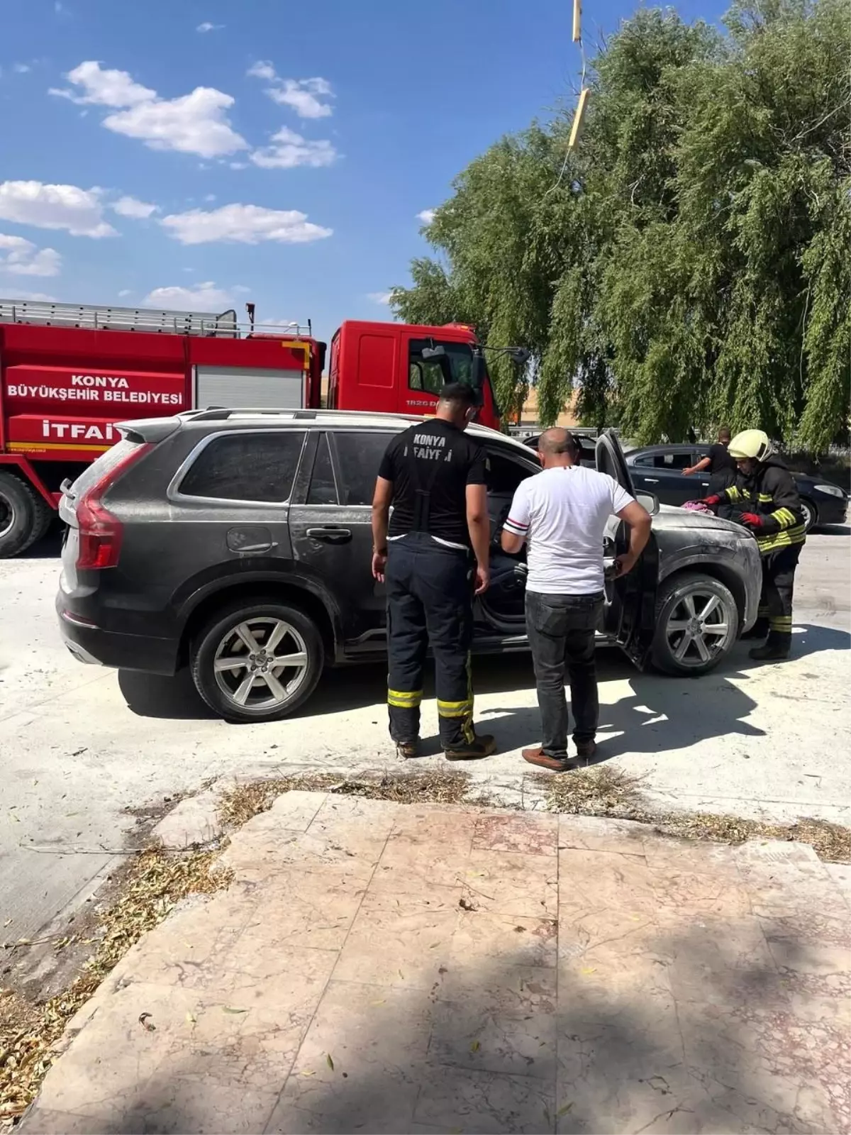 Konya'da Seyir Halindeki Cipte Yangın Paniği
