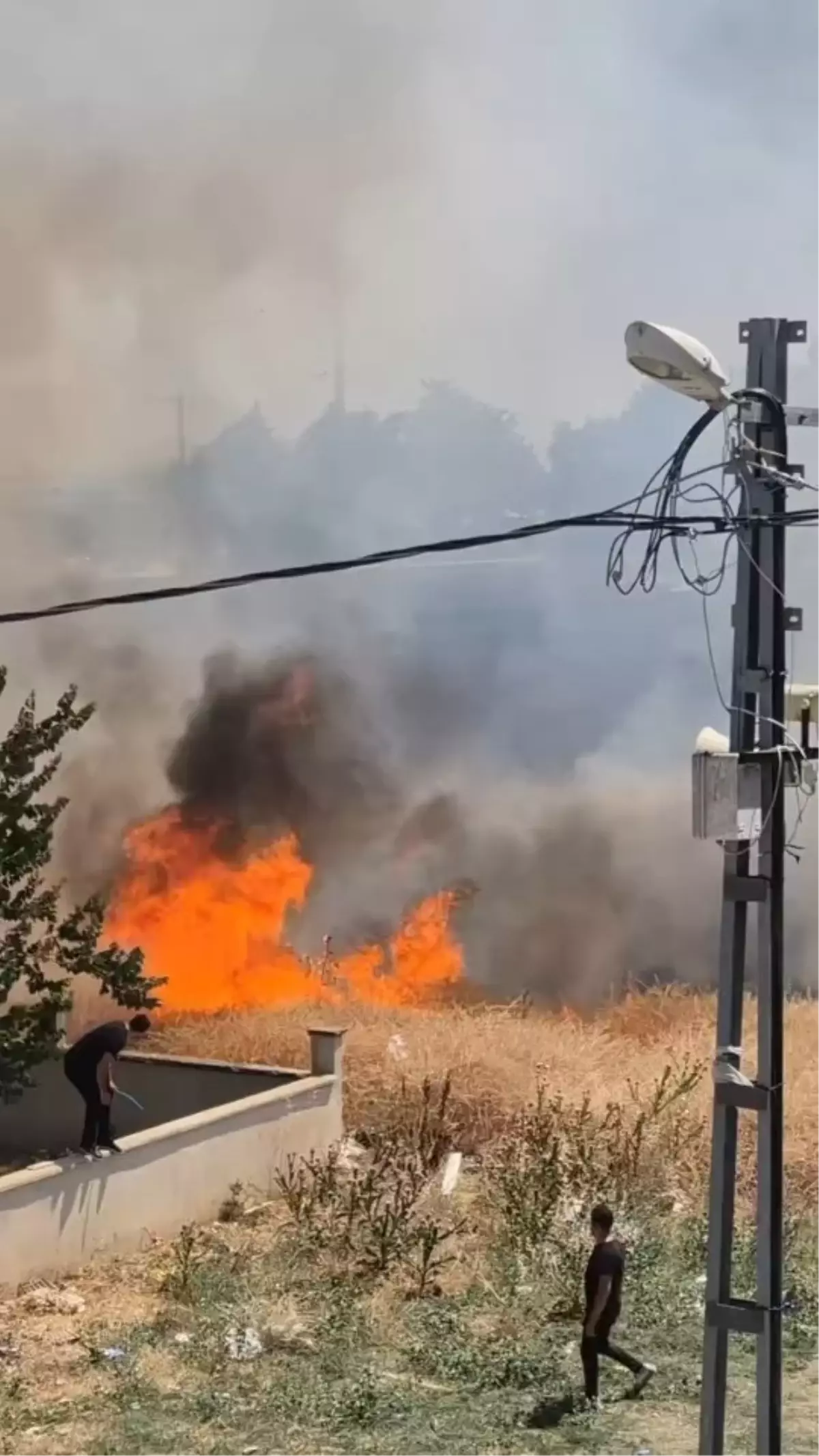 Silivri'de Buğday Tarlasında Yangın Çıktı