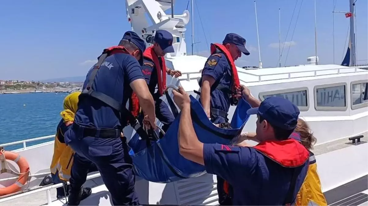 Ayvalık'ta Gezi Teknesinde Yaralanan Şahıs Kurtarıldı