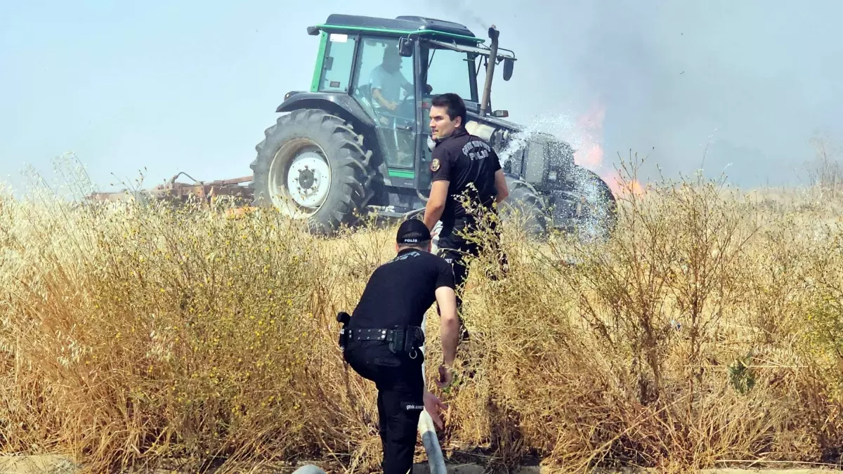 Edirne'de Anız Yangını ve Trafik Kazası: 1 Yaralı