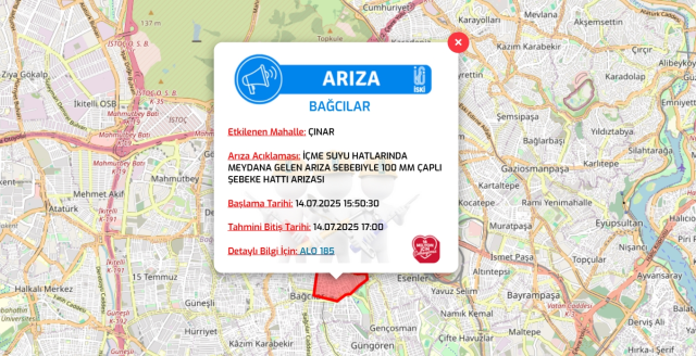 İstanbul BAĞCILAR su kesintisi! 14-15 Temmuz İSKİ Bağcılar su kesintisi ne zaman bitecek, sular ne zaman gelecek?