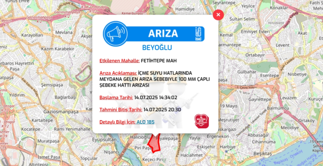 İstanbul BEYOĞLU su kesintisi! 14-15 Temmuz İSKİ Beyoğlu su kesintisi ne zaman bitecek, sular ne zaman gelecek?