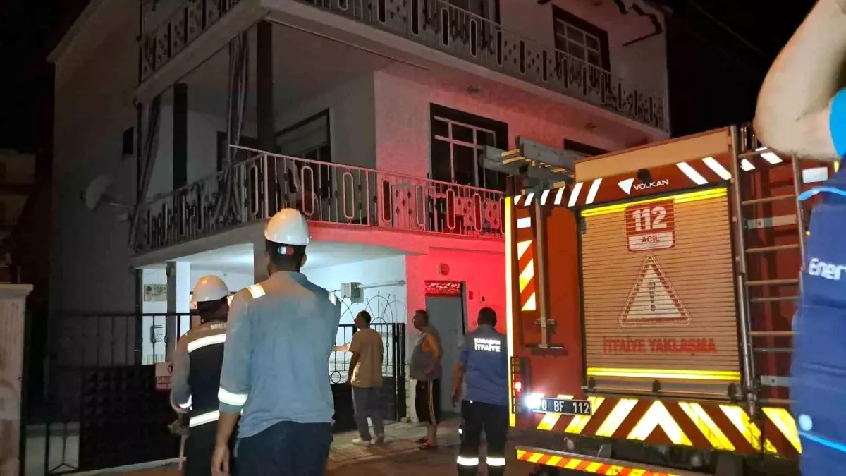 Karaman'da Dairede Yangın Çıktı