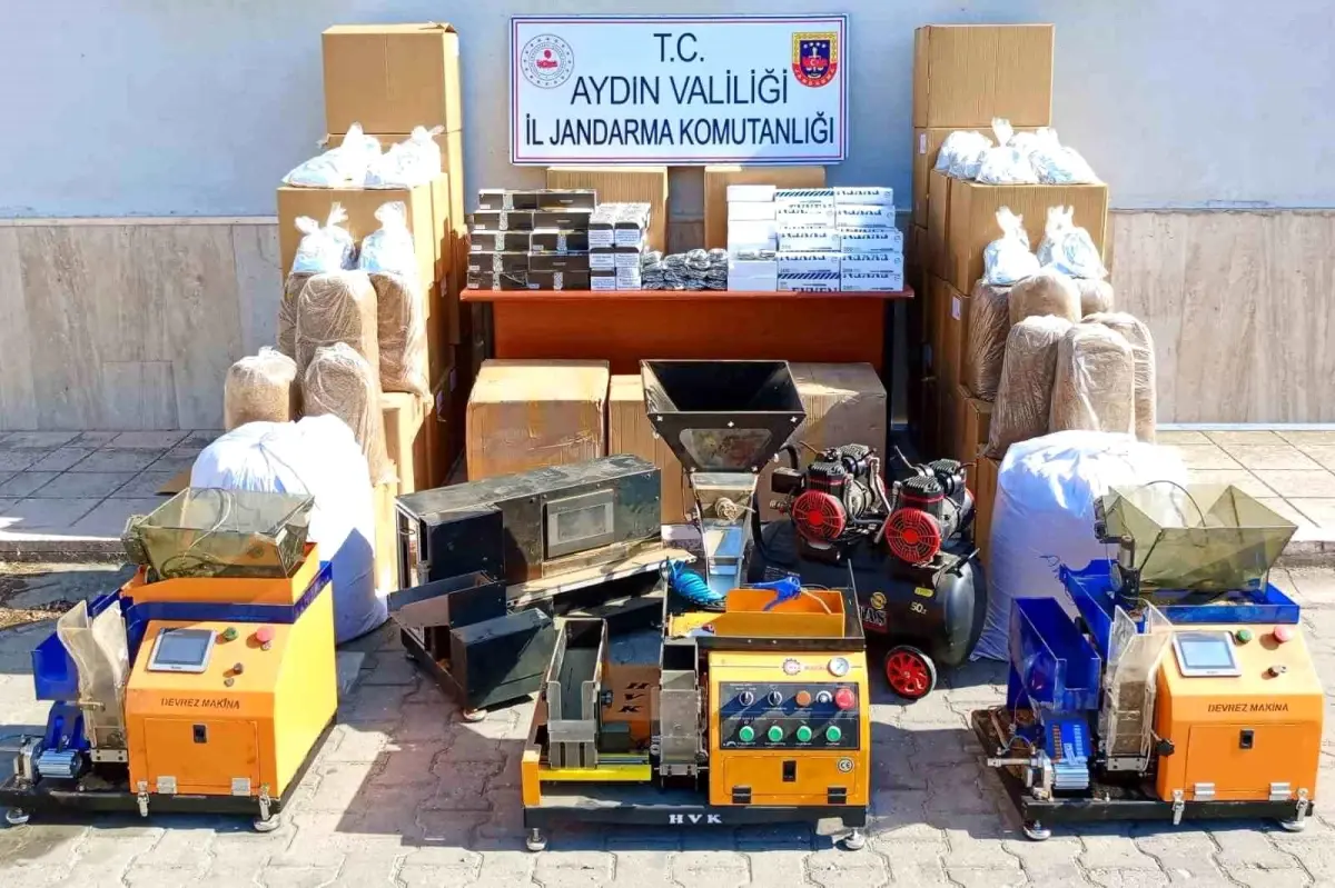 Aydın'da 626 Bin Doldurulmuş Makaron ve Tütün Ele Geçirildi