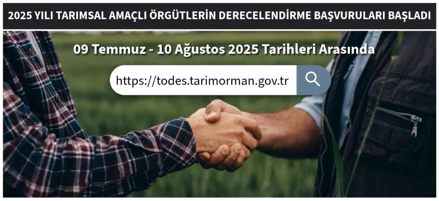 Tarımsal Örgütler İçin Derecelendirme Başvuruları Başladı