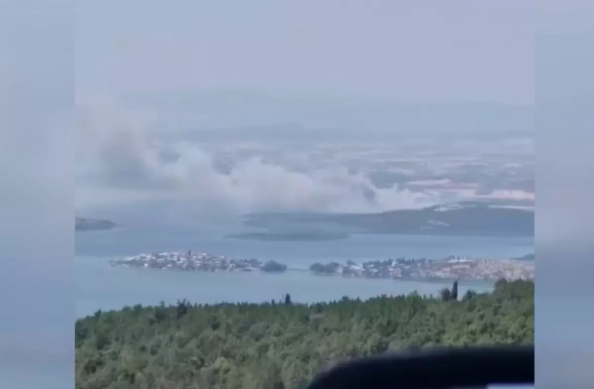 Karacabey'de Sazlık Alanda Yangın
