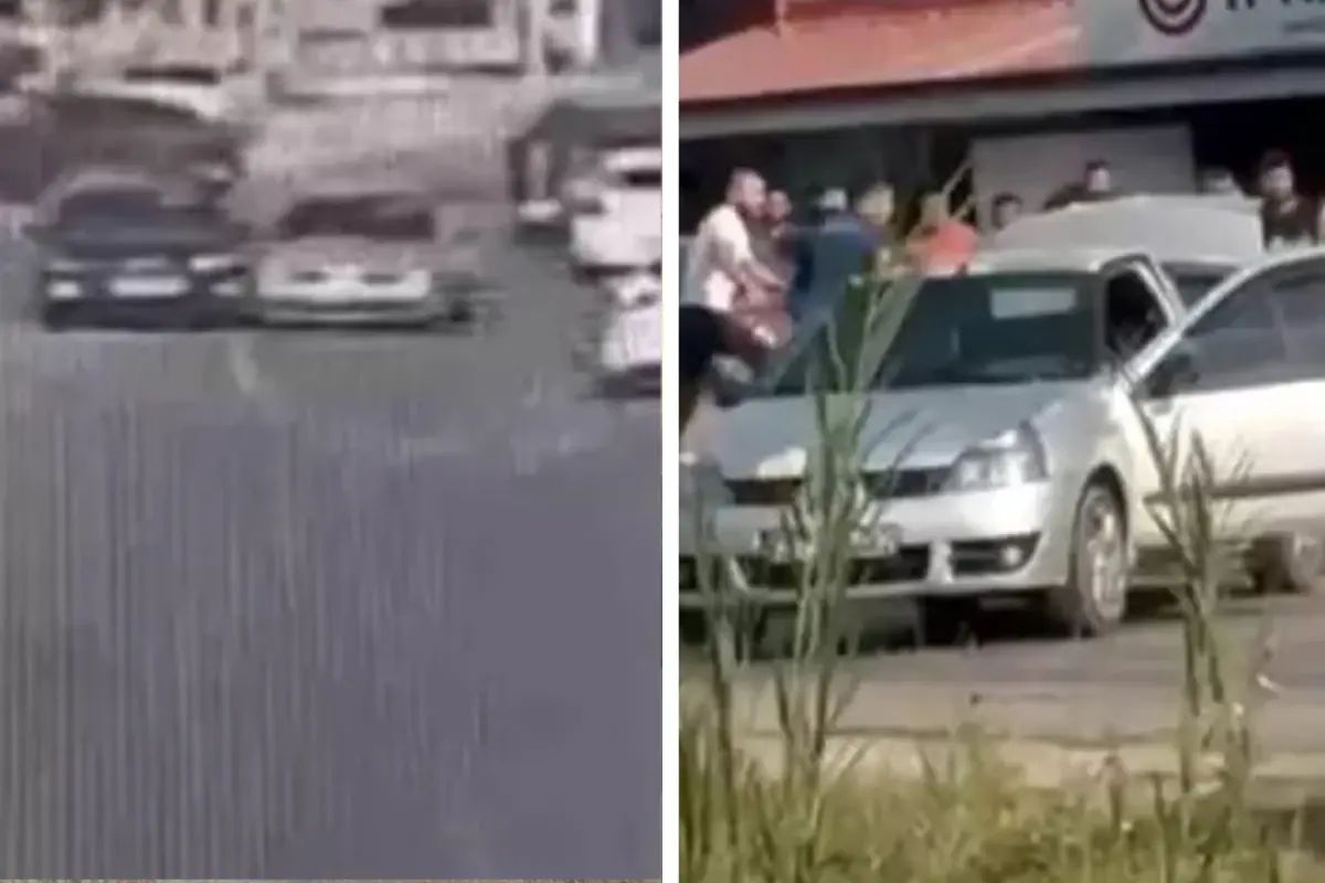 Husumetli ailelerin ilginç kavgası! Önce araçlarla birbirlerine çarptılar sonra bıçakları çektiler