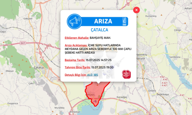 İstanbul ÇATALCA su kesintisi! 15-16 Temmuz İSKİ Çatalca su kesintisi ne zaman bitecek, sular ne zaman gelecek?