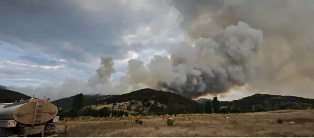 Forest fire in Konya! The flames reached Isparta