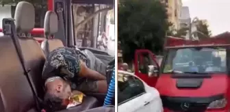 Safari aracını kullanırken baygınlık geçirdi, park halindeki arabalara çarptı