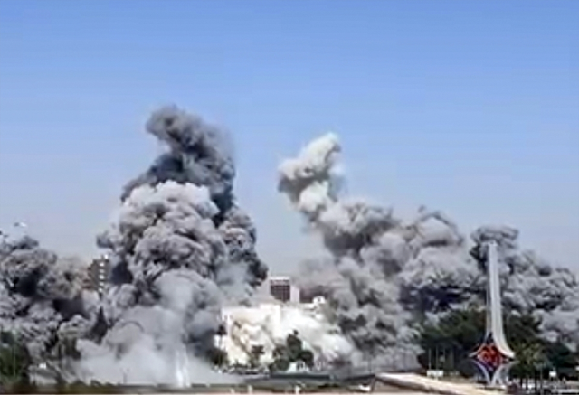 AA Damascus correspondent reported new explosions at the General Staff building while announcing