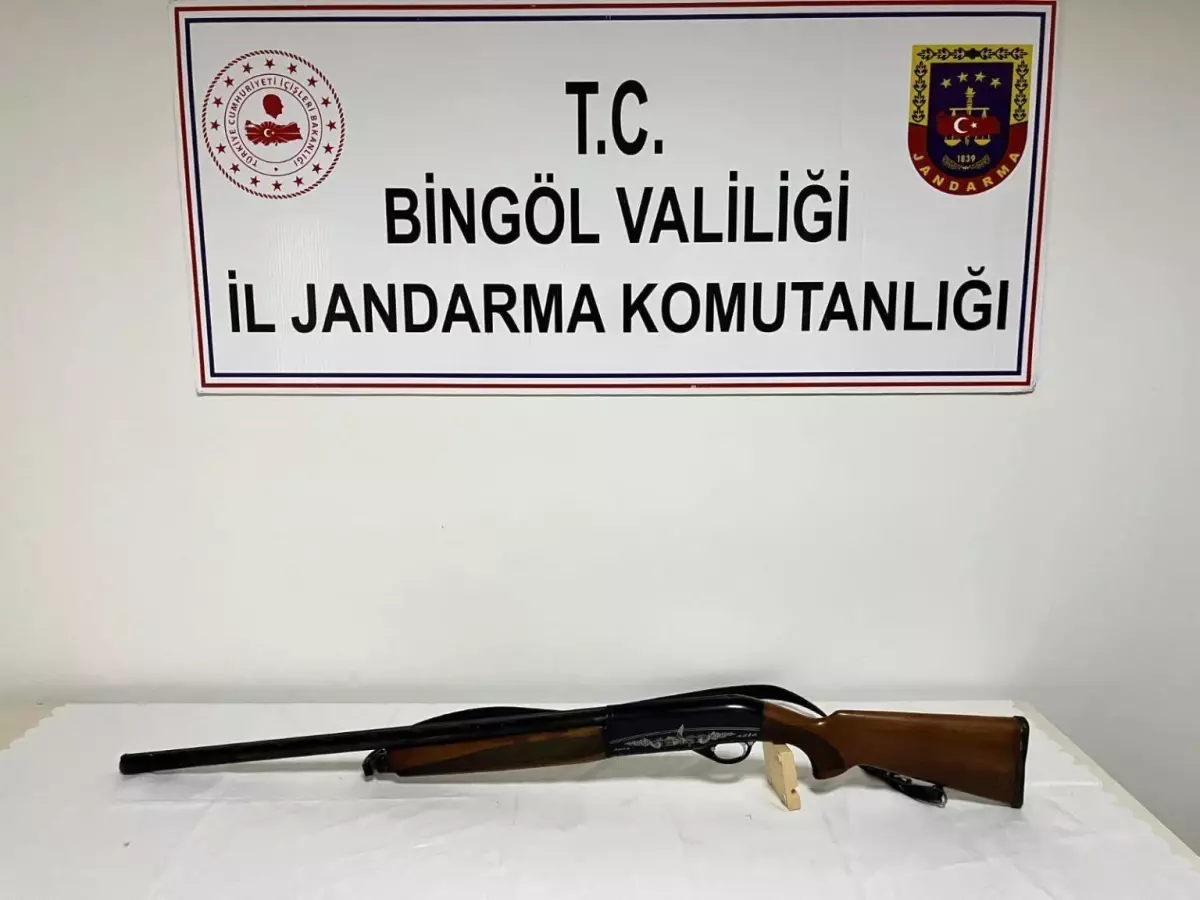 Bingöl'de Jandarma Ruhsatsız Silah Ele Geçirdi