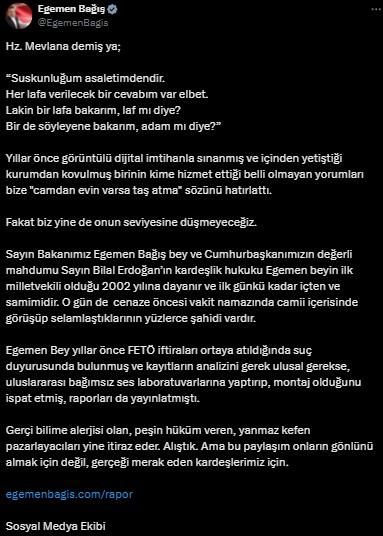 The debate between Cübbeli Ahmet and Egemen Bağış is escalating