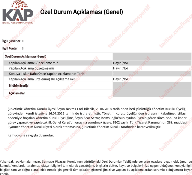 The name appointed to replace Erol Bilecik at Fenerbahçe has been revealed