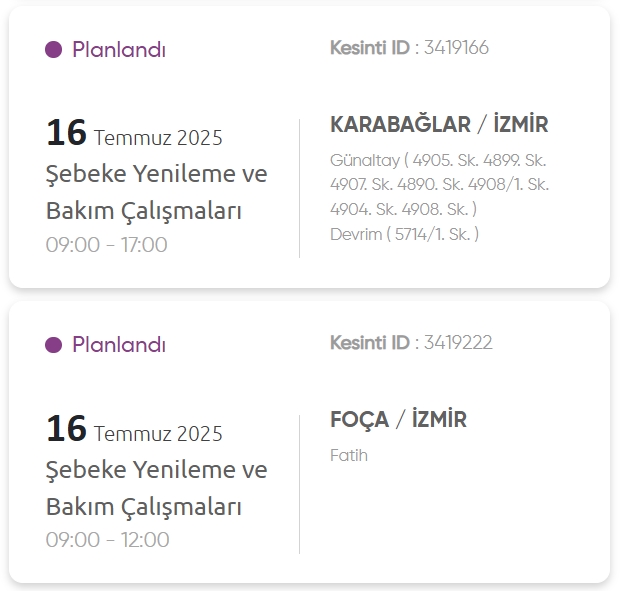 İzmir GEDİZ elektrik kesintisi! 16 Temmuz İzmir'de elektrik kesintisi ne zaman bitecek, elektrikler ne zaman gelecek?
