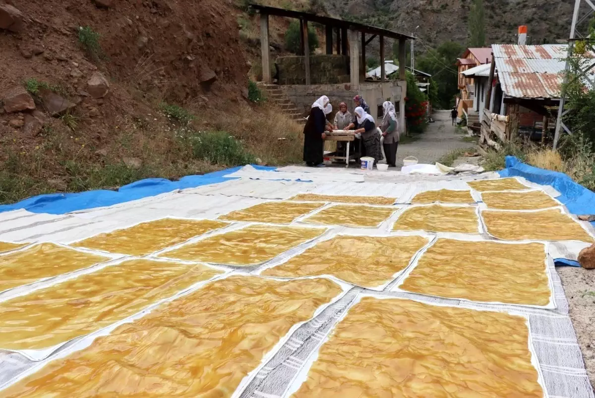 Kemaliye'de Geleneksel Dut Pestili Yapımı Başladı