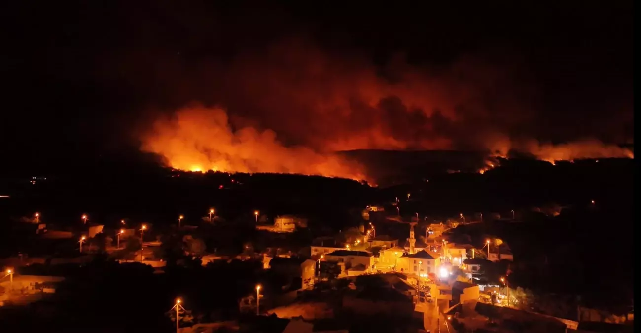 Tekirdağ'da Orman Yangını ile Mücadele Devam Ediyor